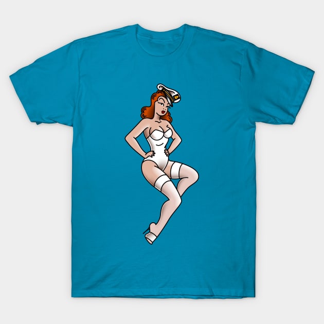 OldSalt American Traditional Sailor Gal T-Shirt by OldSalt